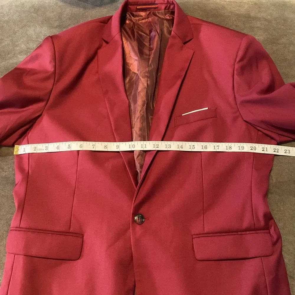 Men’s 2 Piece One Button Single Breasted Suit Size 42 Jacket 38 Pants NWOT